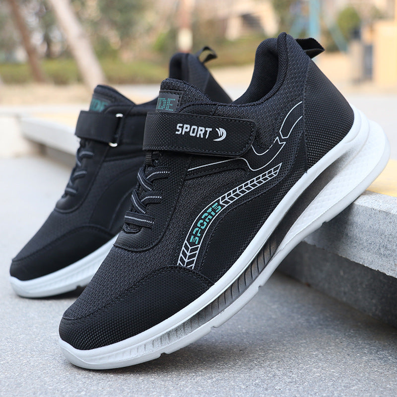 Spring and autumn middle-aged and elderly walking shoes single-layer shoes couple's breathable sneaker men's old shoes mesh mom and dad shoes