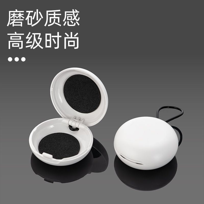 Oval Earplug Box, Small Round Box, Storage Box for Earplugs, Portable Mini Jewelry Storage Black Round Box