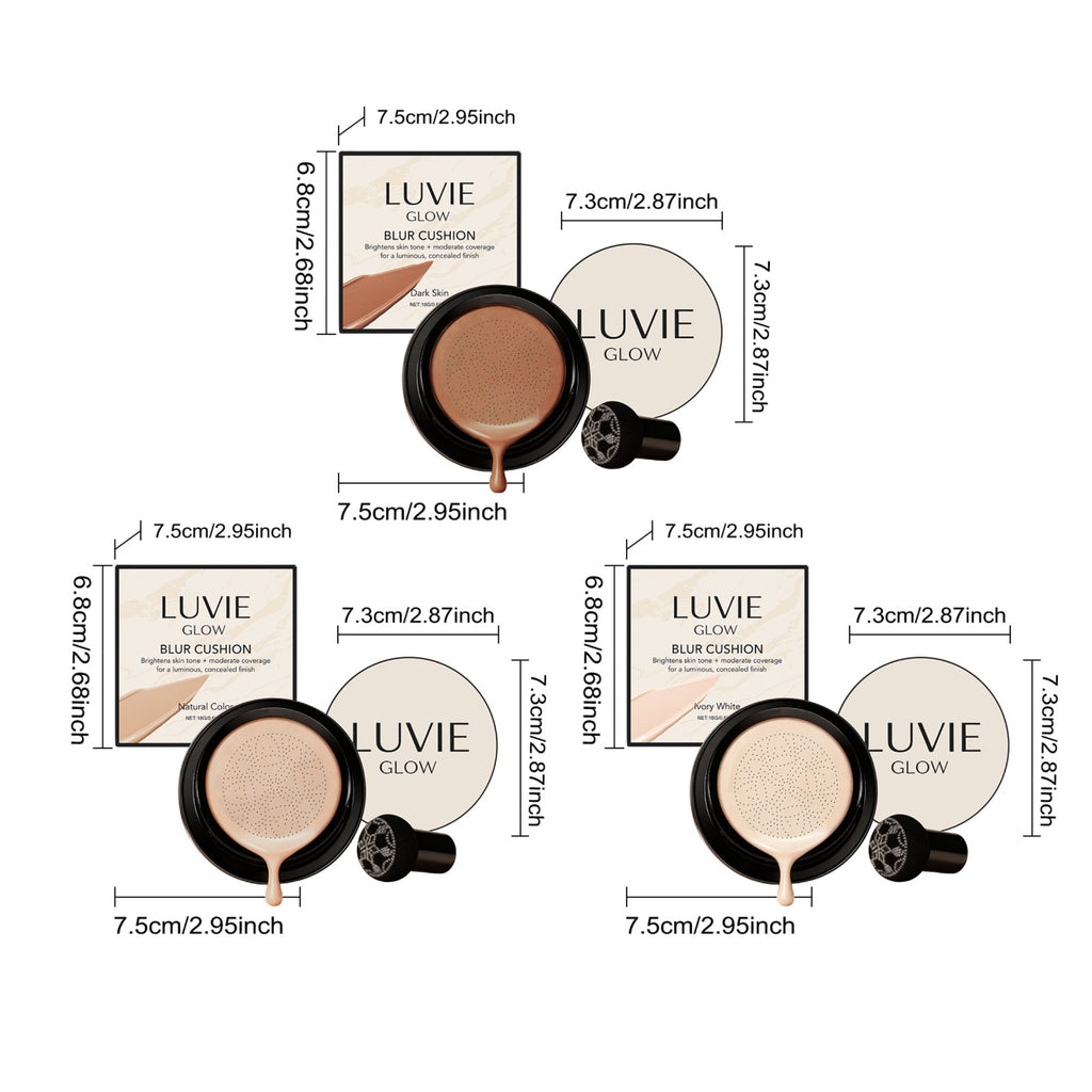 Mushroom Head Air Cushion Moisturizing Whitening Concealer CC Cream Foundation Waterproof Oil Control Long-Lasting Nude Makeup