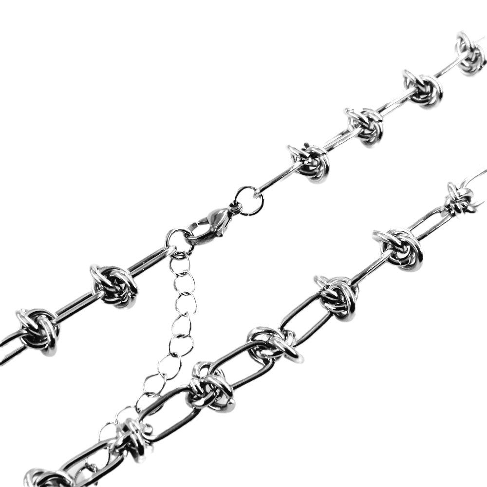 Stainless steel special-shaped chain handmade thorns knot chain men's personality hip-hop trendy jewelry chain for foreign trade