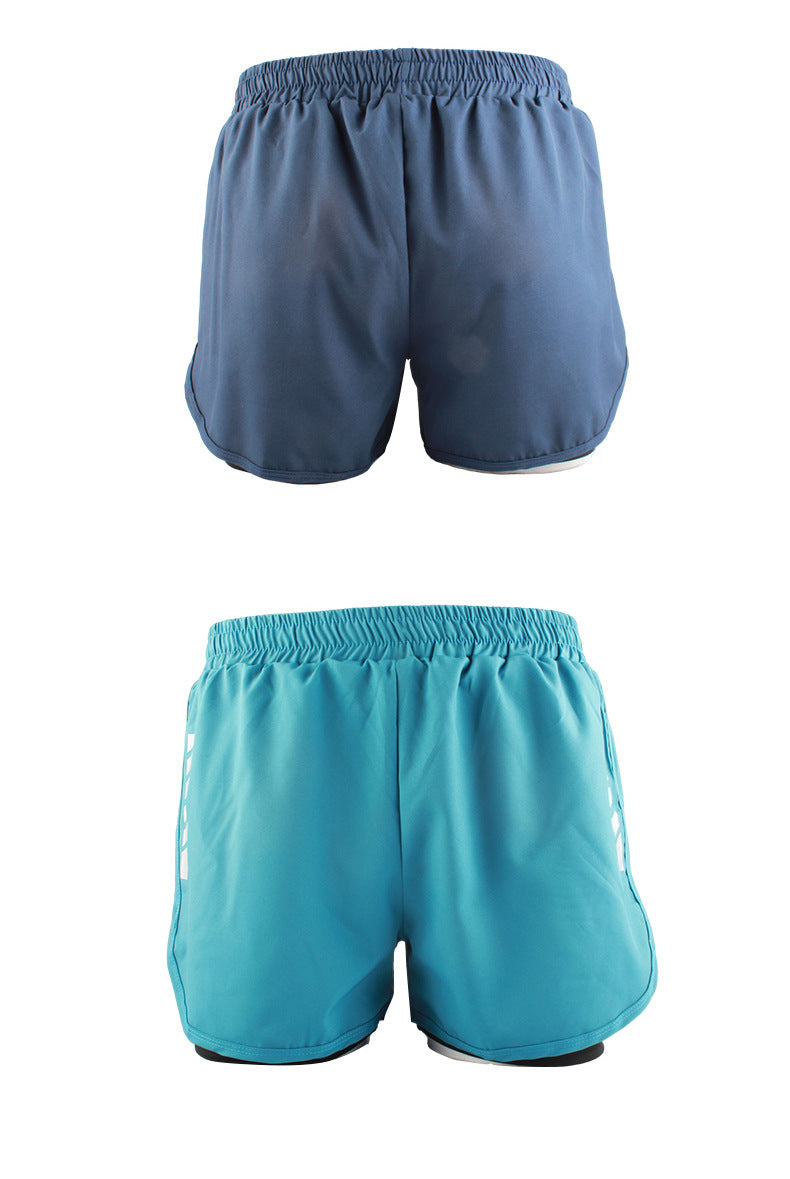 Men's Sports Shorts Summer Explosions Double-layer Quick-drying Swimming Trunks Anti-embarrassment Swimming Trunks Running Fitness Training Shorts