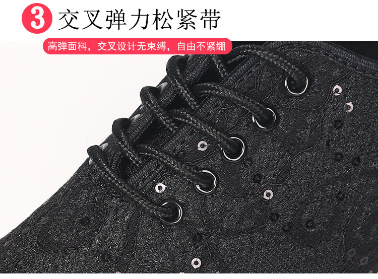 New latin dance square dance shoes low soft bottom dance shoes ladies modern dance shoes breathable performance dance shoes