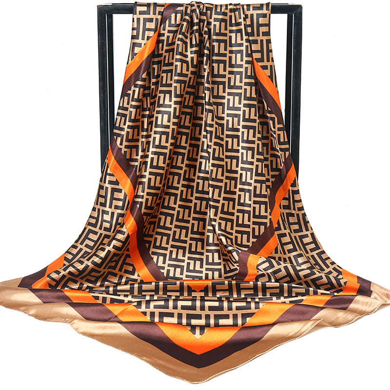 Mother's Day gift double-sided scarf 90 square scarf summer women's thin decorative versatile small scarf shawl scarf scarf