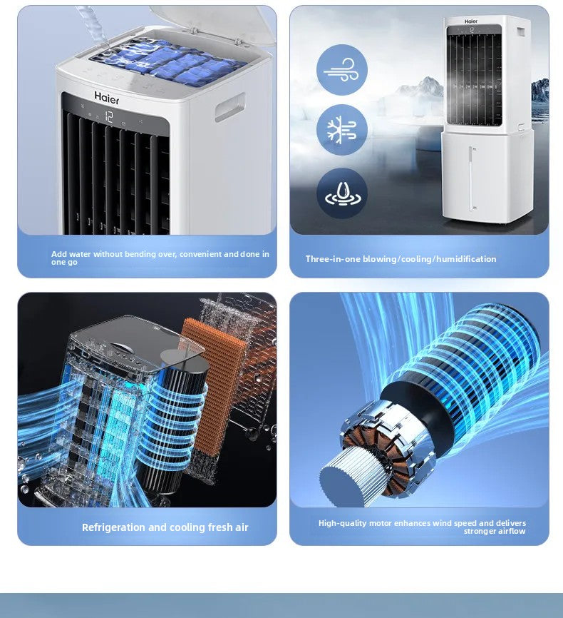 Portable Air Conditioner Fans Air Cooler 9L/12L Water Tank Remote Control 3-in-1 Cooling Fan Humidifier for Home Office Room