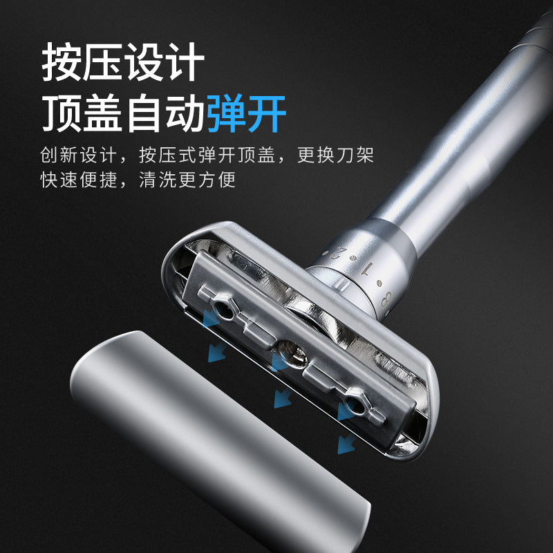 Chaoke 8-speed sharpness manual razor old-fashioned razor men's double-sided stainless steel blade beard knife