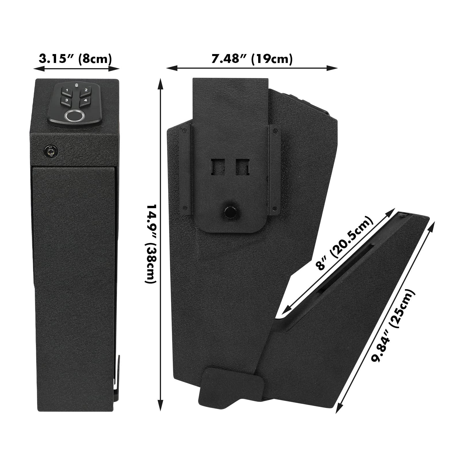 OS519FC 2-in-1 fingerprint password pistol safe European and American wall mounted pistol Box