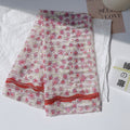 Upgraded Japanese cotton and linen square scarf 58x58 breathable all-match pastoral style floral photo matching scarf headscarf for women