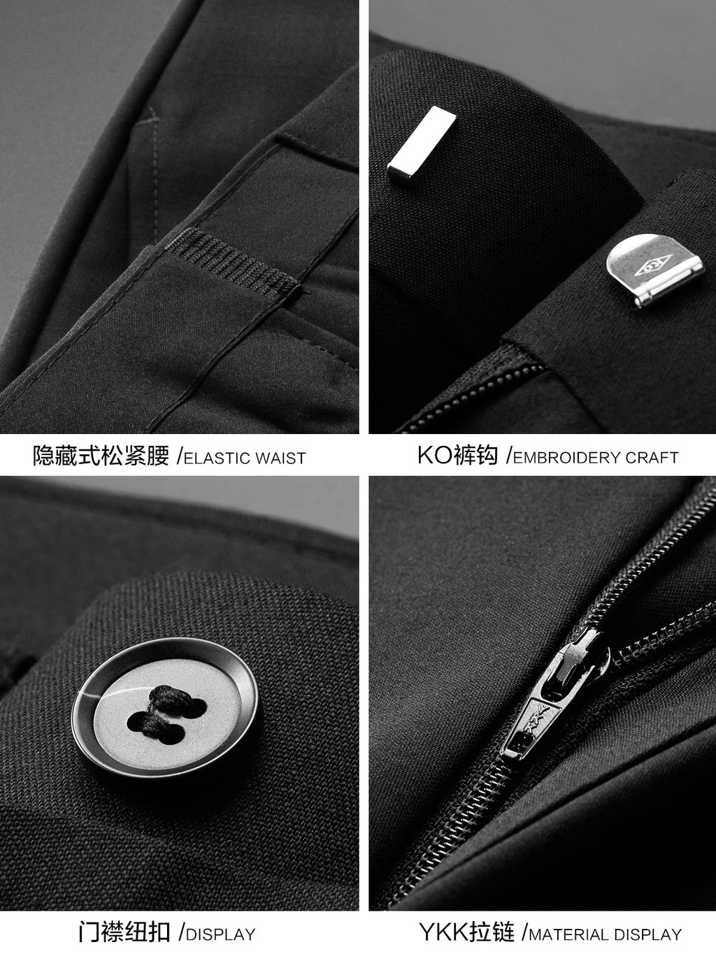 70% Wool Men's Suit Pants Men's Black High Sense Business Suit Pants Breathable Straight Men's Dress Long Pants