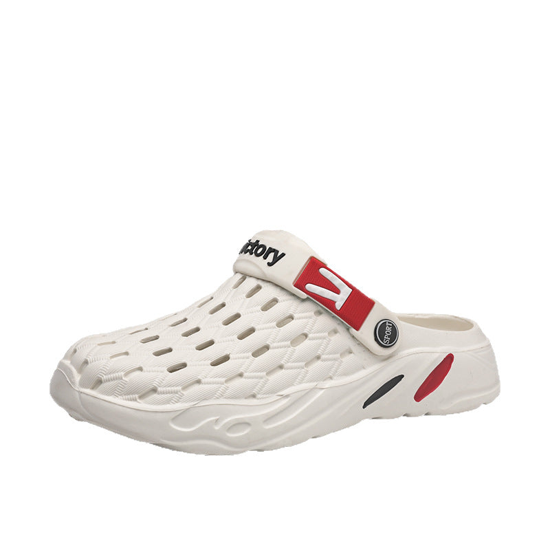 Hole Shoes Casual Thick-soled Non-slip Wear-resistant Beach Sandals Cross-border Large Size Dung-feeling Summer New Style Outer Wear Slippers