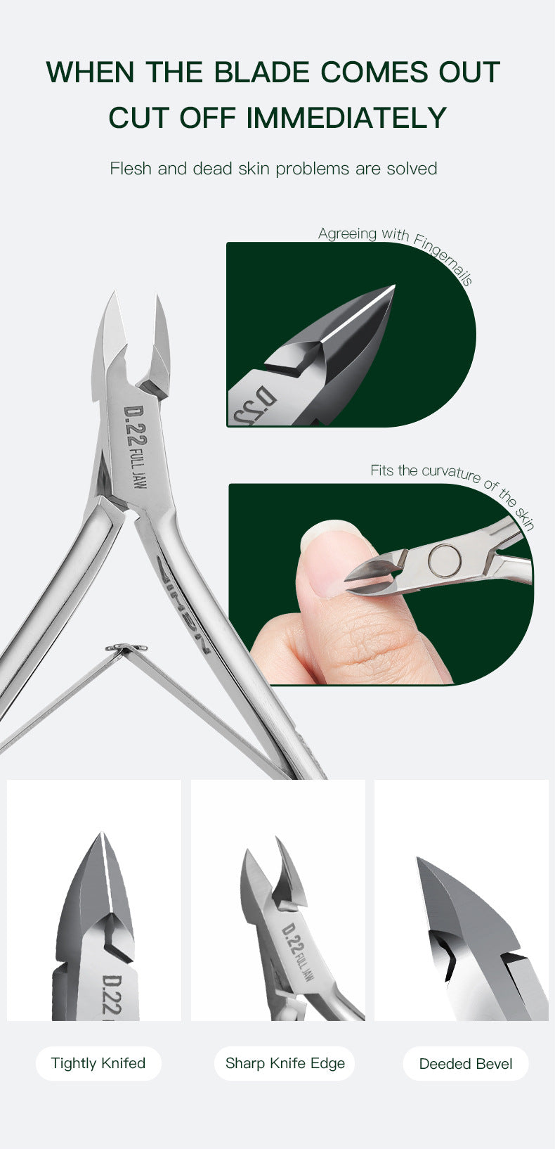 Professional D-22 Nail Nipper Cuticle Cutter Vietnam Nghia