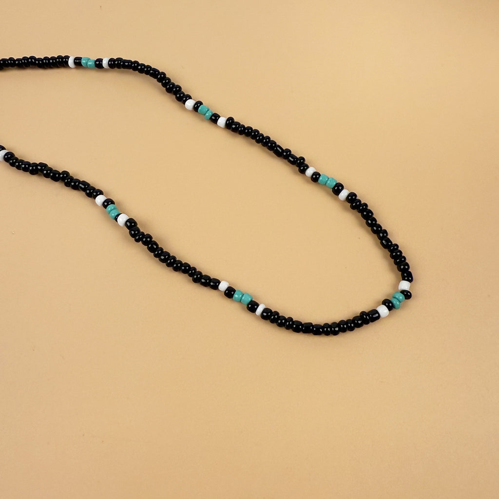 European and American Cross-Border Jewelry Personalized Mixed Colorful Rice Bead Clavicle Necklace for Women Bohemian Beach Rest Clavicle Chain