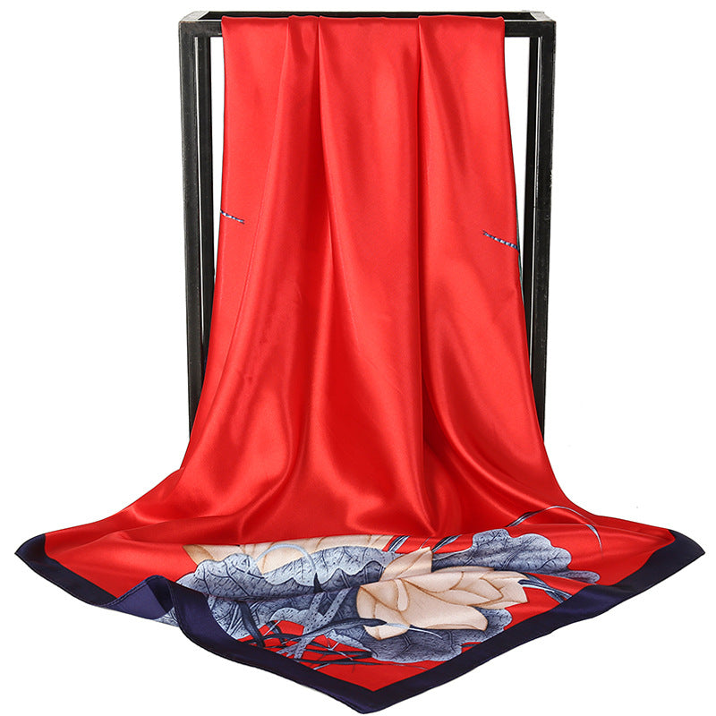 Mother's Day gift double-sided scarf 90 square scarf summer women's thin decorative versatile small scarf shawl scarf scarf