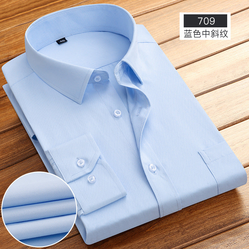 Spring and Summer New Striped Long-Sleeved Shirts for Men, Business Casual Workwear, Breathable Shirts, Cross-Border European and American Bestsellers on Amazon