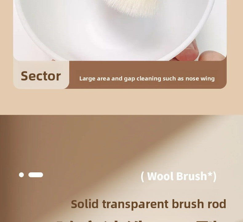 Facial Cleanser Brush Soft Face Massage Fan Wash Brush Pore Cleanning Exfoliating Beauty Face Mask Brush Portable Skin Care Tool