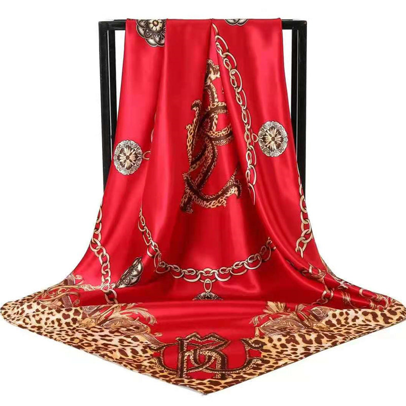 Mother's Day gift double-sided scarf 90 square scarf summer women's thin decorative versatile small scarf shawl scarf scarf