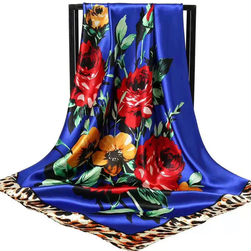 Mother's Day gift double-sided scarf 90 square scarf summer women's thin decorative versatile small scarf shawl scarf scarf