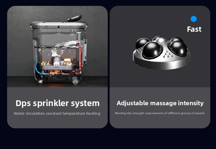 Electric Foot Bath Bucket Vibration Sterilization Foot Spa Bubbles Footbath Machine for Relieve Pressure Relaxation Foot Massage