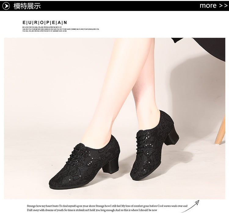 New latin dance square dance shoes low soft bottom dance shoes ladies modern dance shoes breathable performance dance shoes