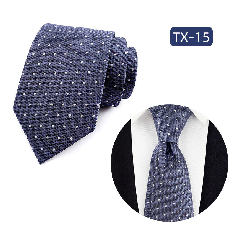 in stock wholesale men's tie jacquard yarn-dyed fabric small floral pattern business casual wedding groom tie