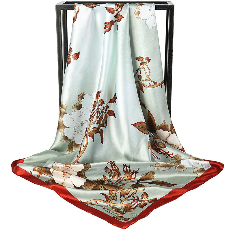 Mother's Day gift double-sided scarf 90 square scarf summer women's thin decorative versatile small scarf shawl scarf scarf