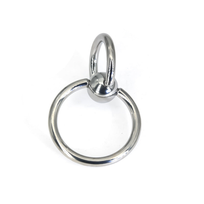 24/28mm Piercing Jewelry Shady Ring Collar Double Ring Pure Titanium Steel Male Piercing Large Inner Diameter Piercing Jewelry PA Ring