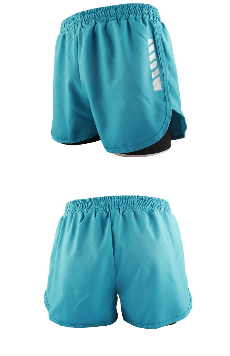 Men's Sports Shorts Summer Explosions Double-layer Quick-drying Swimming Trunks Anti-embarrassment Swimming Trunks Running Fitness Training Shorts