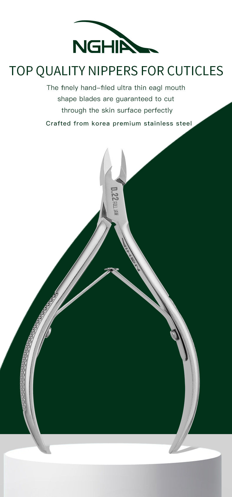 Professional D-22 Nail Nipper Cuticle Cutter Vietnam Nghia
