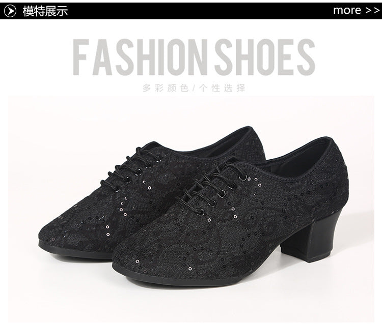 New latin dance square dance shoes low soft bottom dance shoes ladies modern dance shoes breathable performance dance shoes