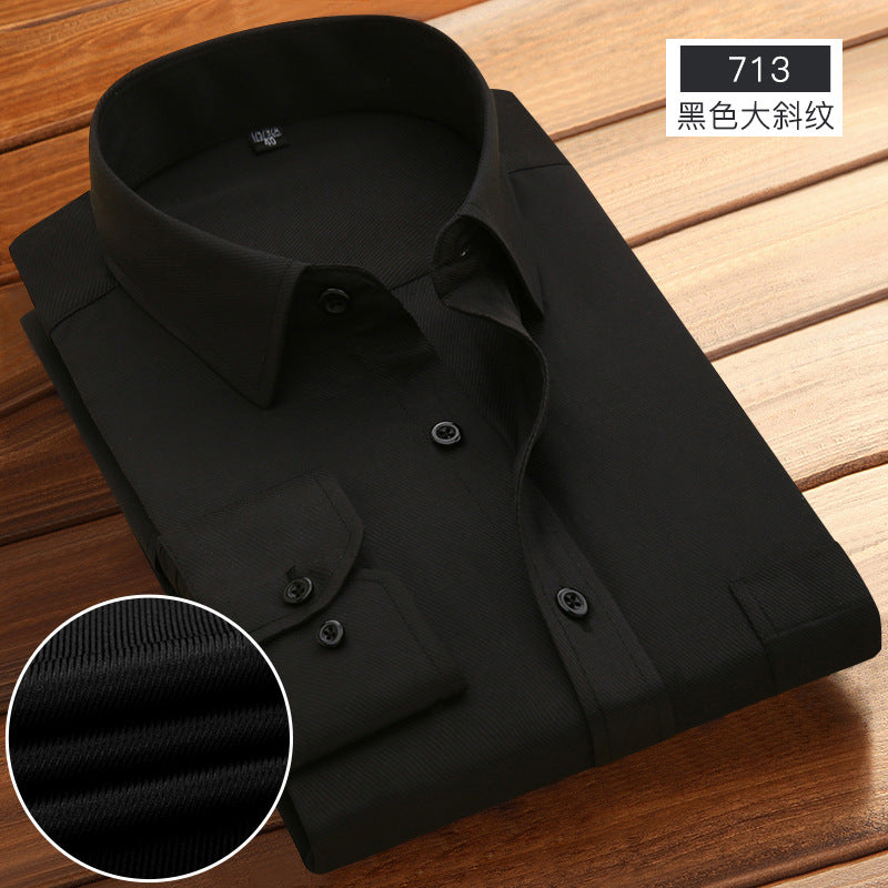 Spring and Summer New Striped Long-Sleeved Shirts for Men, Business Casual Workwear, Breathable Shirts, Cross-Border European and American Bestsellers on Amazon