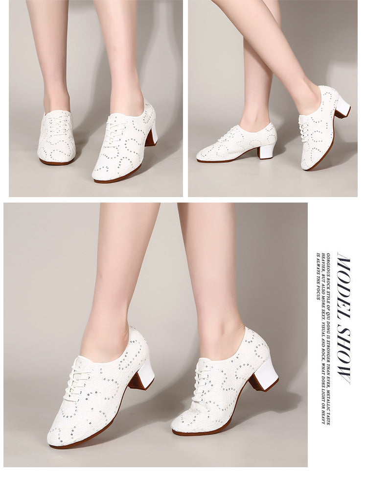New latin dance square dance shoes low soft bottom dance shoes ladies modern dance shoes breathable performance dance shoes