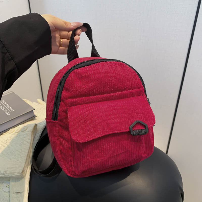 Wholesale/Mini Backpack ins Super Hot Cute OL Commuter Small Cosmetic Bag Striped Textured Student All-match Schoolbag
