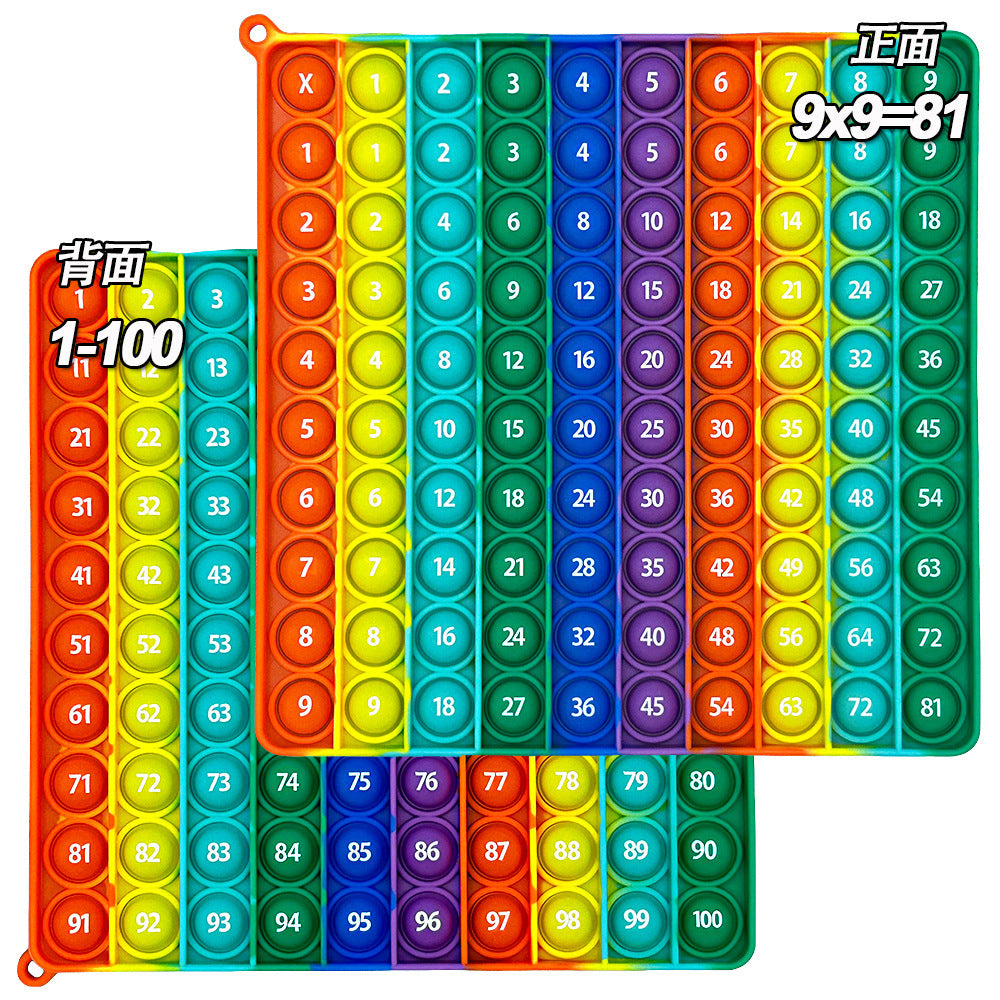12X12 European and American Multiplication Table Math Practice Board Silicone Educational Science Learning Aid Toy Fun