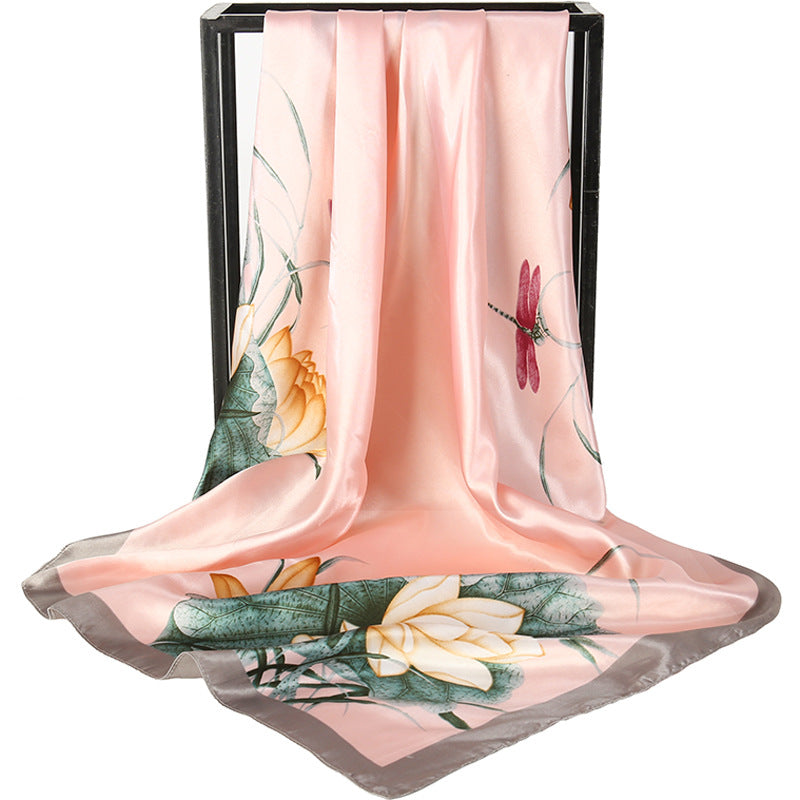 Mother's Day gift double-sided scarf 90 square scarf summer women's thin decorative versatile small scarf shawl scarf scarf