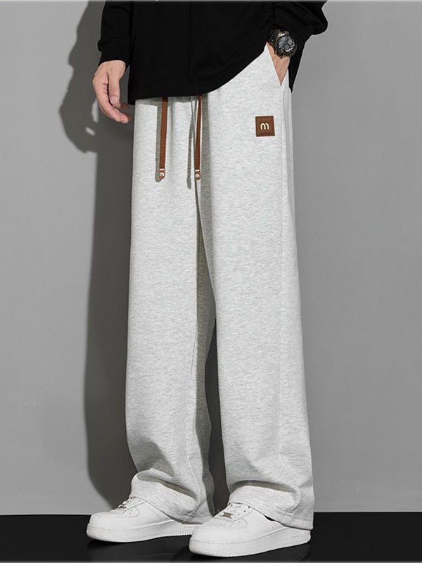 Trendy plus size Pants Men's Spring and Autumn Casual Pants Loose All-match Sports Pants Hong Kong-style Simple All-match Pants Cross-border