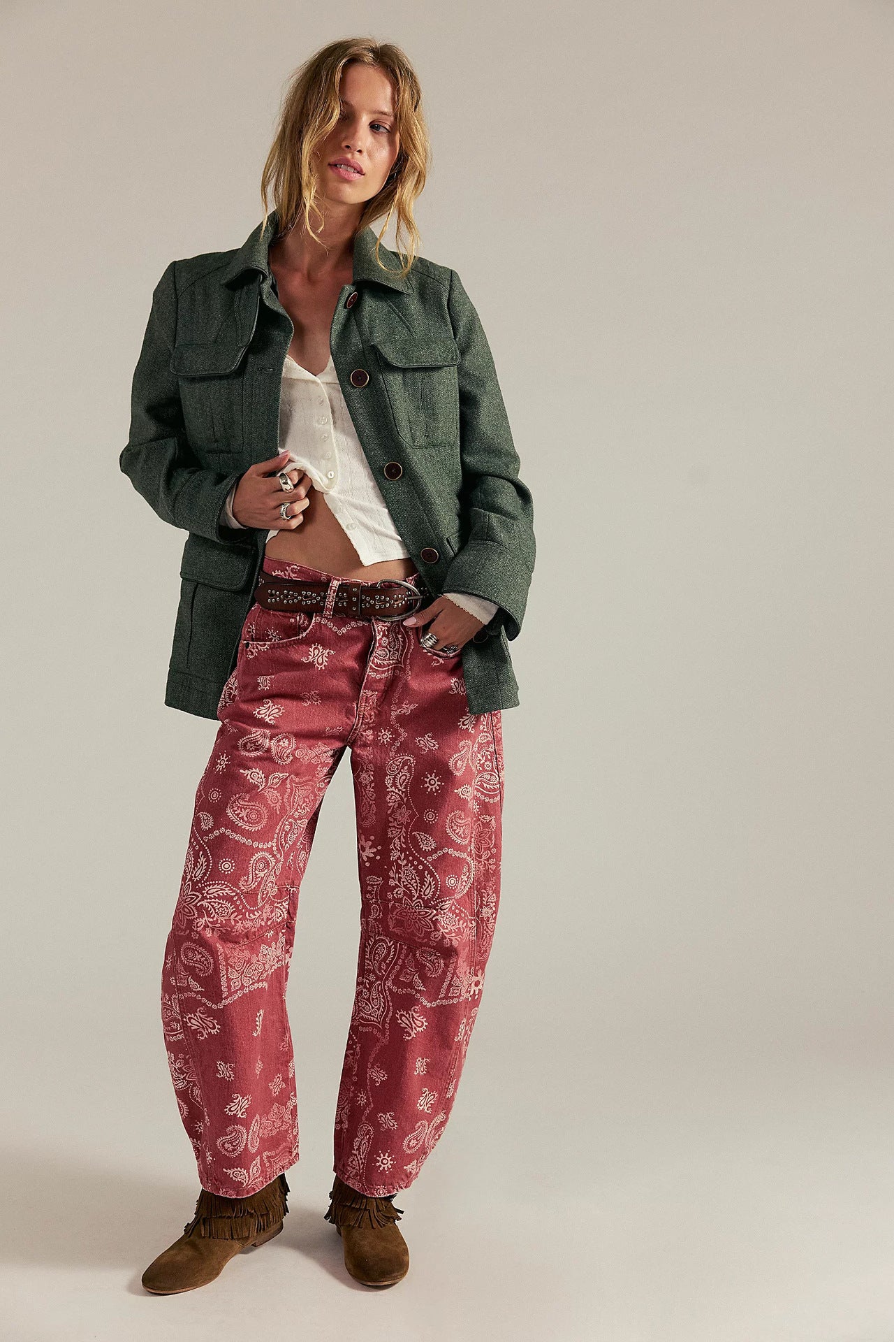 Cotton Denim Long Jeans for Women Trousers Casual High Waisted Jeans Cropped Pants Spring Summer Boho Beach Ladies Baggy Jeans