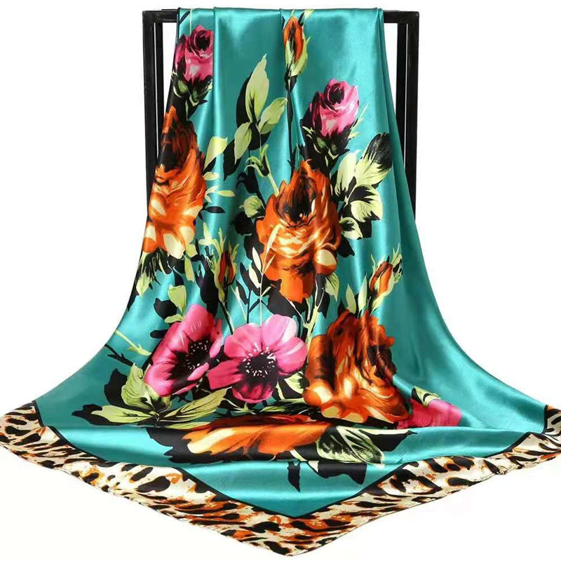 Mother's Day gift double-sided scarf 90 square scarf summer women's thin decorative versatile small scarf shawl scarf scarf