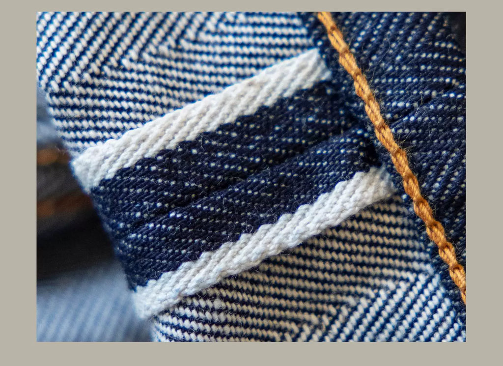 507-0001 Red Tornado  Vintage 15 Oz Indigo Selvage Stylish Trousers Mens Casual Raw Denim Jean Pants