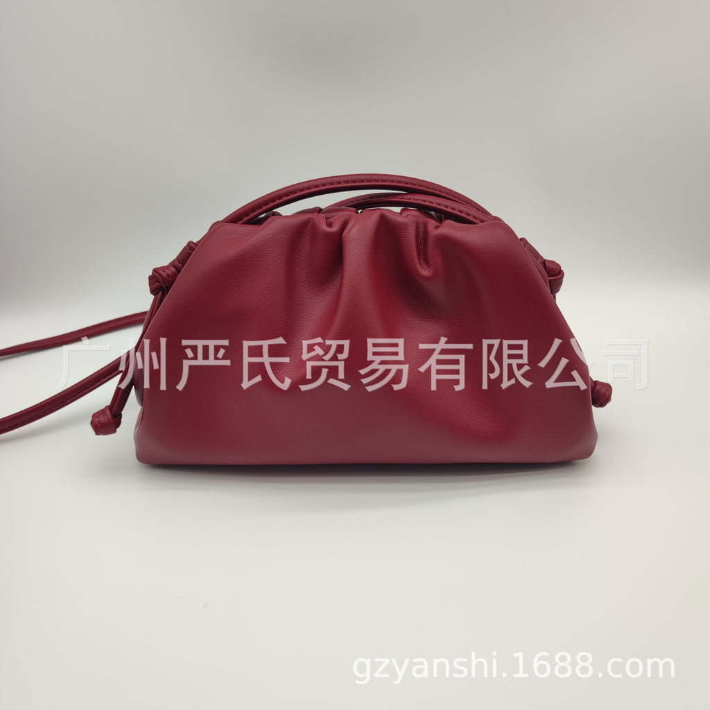 Zebra Pattern Cloud Bag Cross-border Women's Bag Pleated Dumpling Bag New Autumn and Winter Fashion Shoulder Crossbody Bag Hand-held Women's Bag