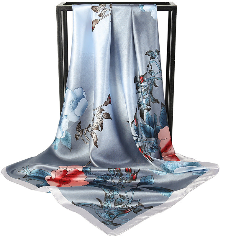 Mother's Day gift double-sided scarf 90 square scarf summer women's thin decorative versatile small scarf shawl scarf scarf