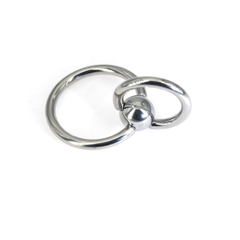 24/28mm Piercing Jewelry Shady Ring Collar Double Ring Pure Titanium Steel Male Piercing Large Inner Diameter Piercing Jewelry PA Ring