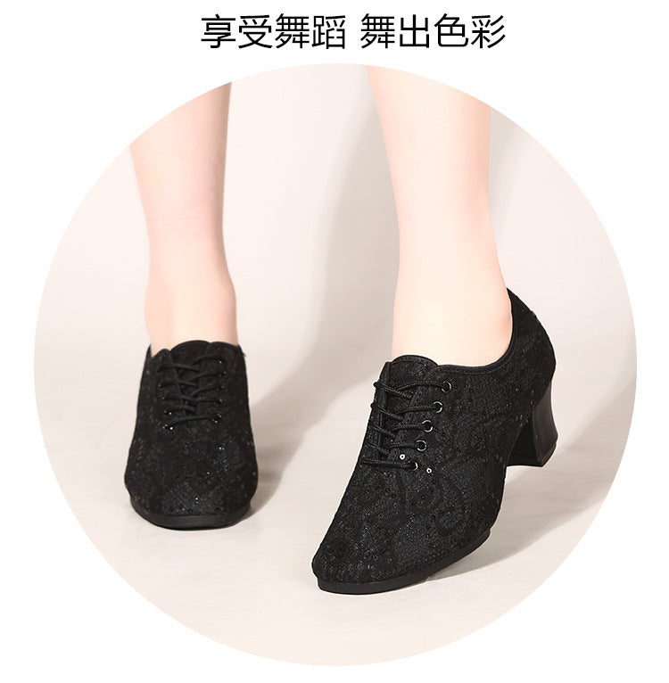 New latin dance square dance shoes low soft bottom dance shoes ladies modern dance shoes breathable performance dance shoes