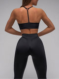High-Waisted Tummy Control Fitness Pants for Women, Quick-Dry, High-Elasticity, Color-Blocked, Tight-Fitting, Trendy Peach-Lift Yoga Leggings