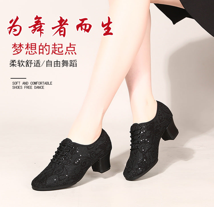 New latin dance square dance shoes low soft bottom dance shoes ladies modern dance shoes breathable performance dance shoes