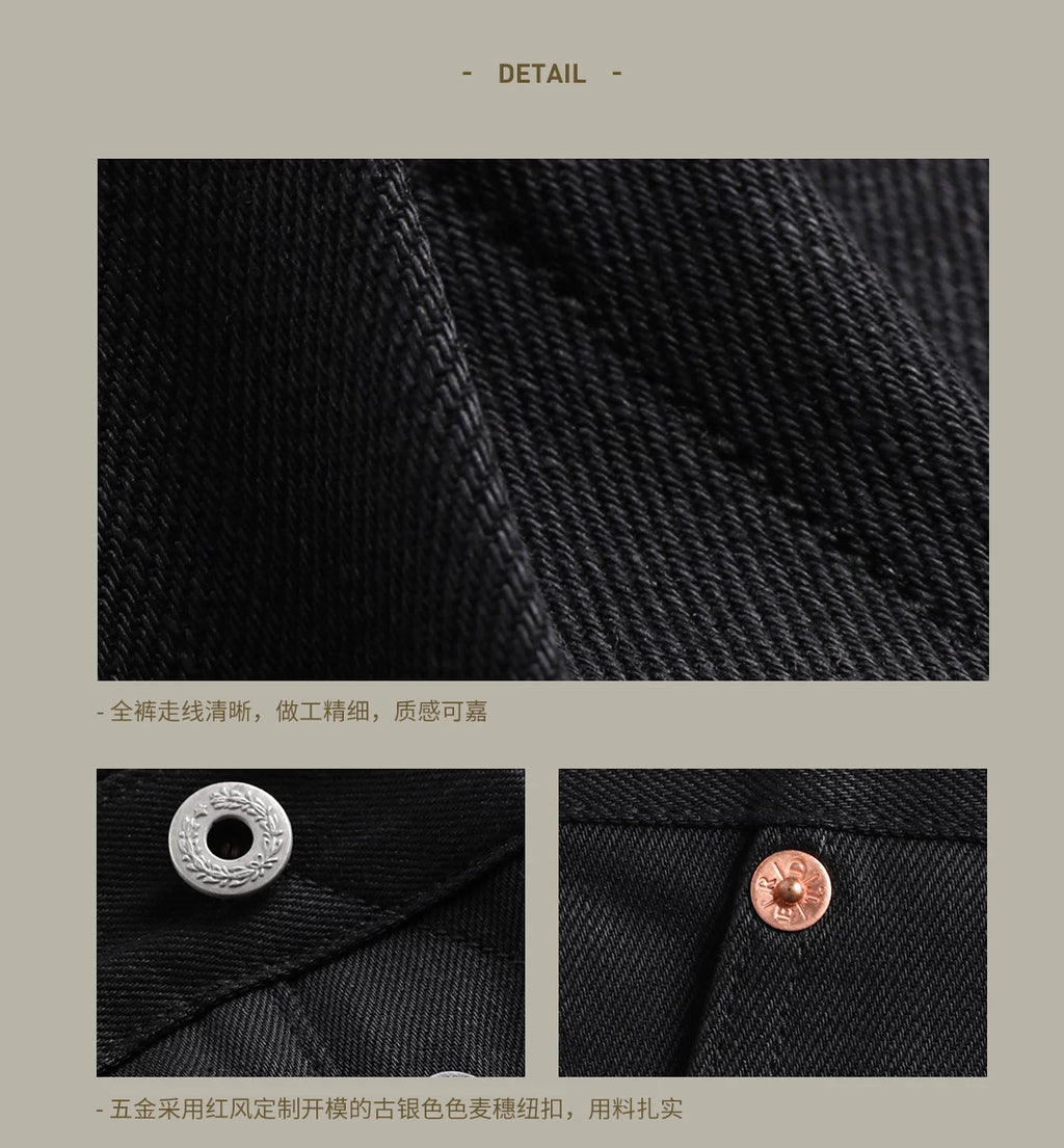 DN-0002 Vintage 14 Oz Indigo Selvage Stylish Trousers Mens Casual Chino Raw Denim Jean Pants Size 28-42