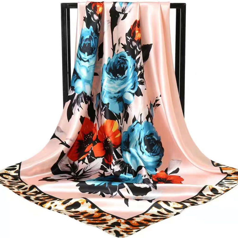 Mother's Day gift double-sided scarf 90 square scarf summer women's thin decorative versatile small scarf shawl scarf scarf