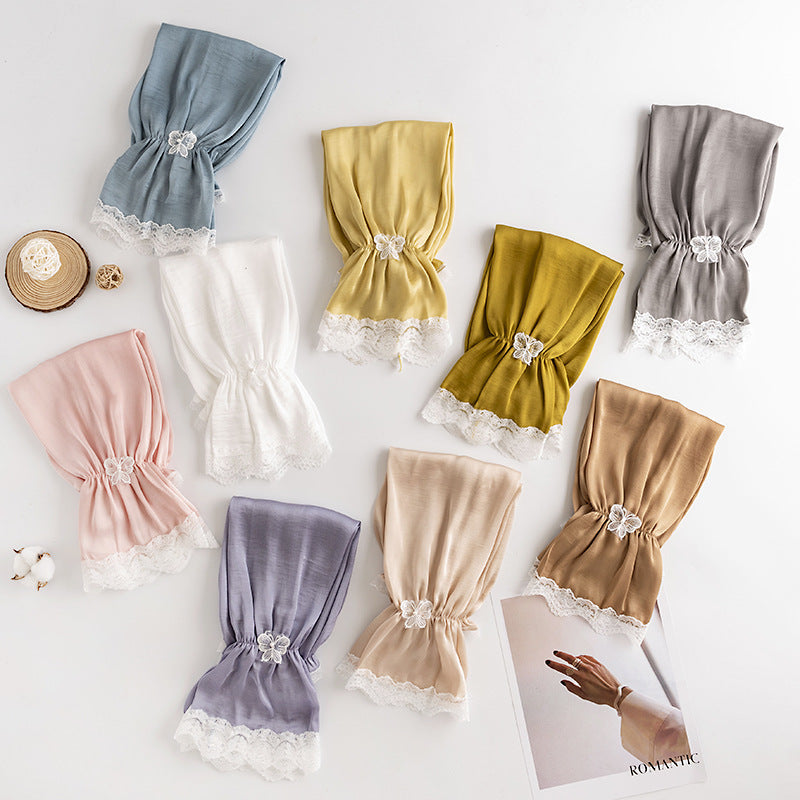 Bowknot Women's Summer Loose Cycling Sun Protection Sleeves, Sunshade Ice Silk Arm Sleeves, Wholesale Fresh Style Ice Sleeves, Korean Version