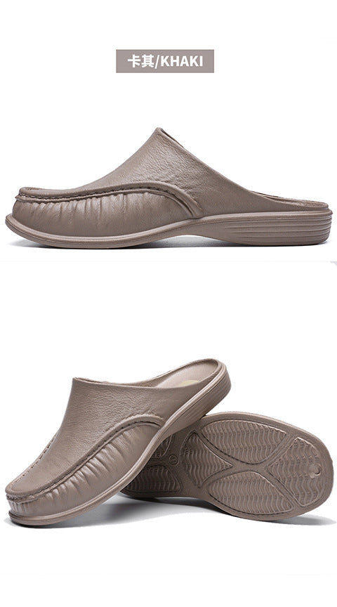 Cross-Border New Large Size Sandals for Summer Indoor and Outdoor Wear Home Men's Fashion Soft-Soled Half-Slippers Factory Direct Sales