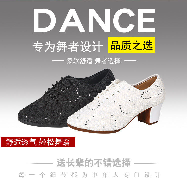 New latin dance square dance shoes low soft bottom dance shoes ladies modern dance shoes breathable performance dance shoes