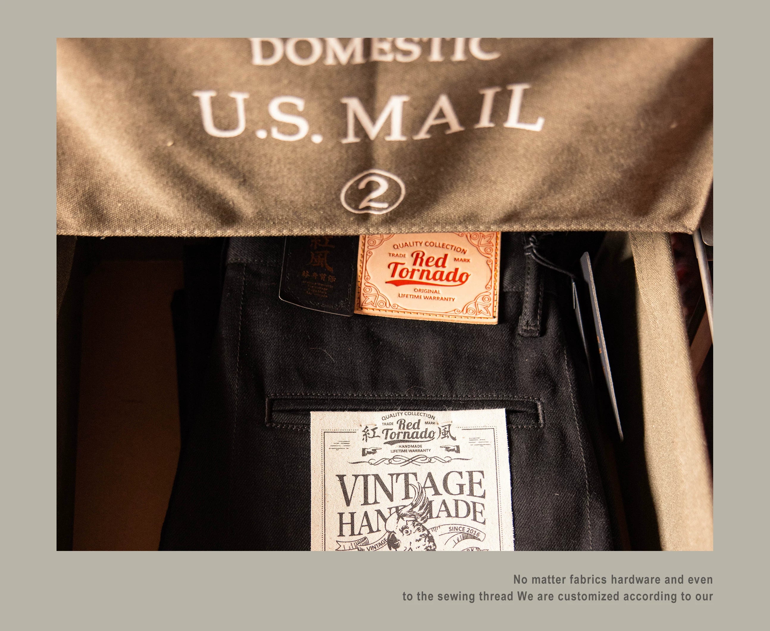 DN-0002 Vintage 14 Oz Indigo Selvage Stylish Trousers Mens Casual Chino Raw Denim Jean Pants Size 28-42