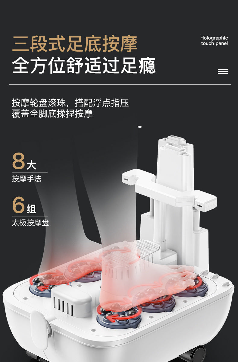 Electric Heated Foot Bath Massager Deep Bucket Steam Spa with Constant Temperature Surf Massage Rollers Blue-Light Sterilization